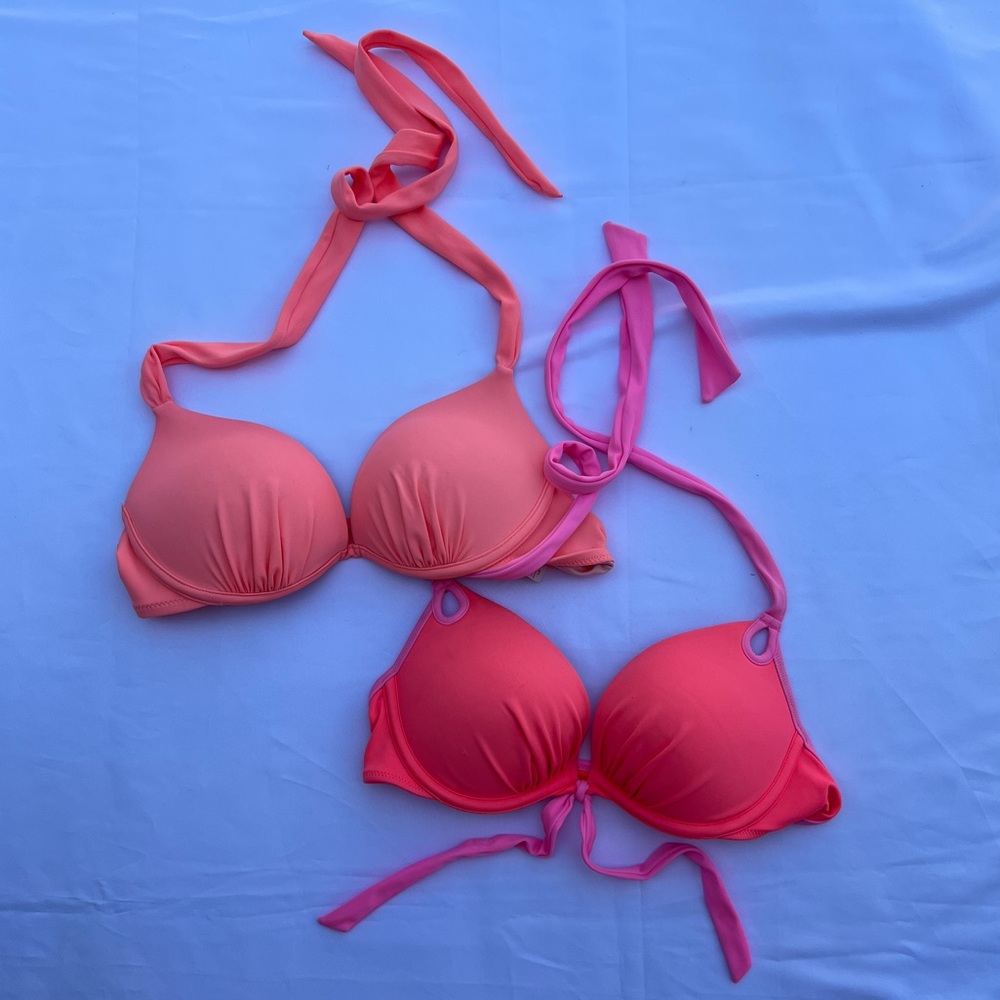Victoria’s Secret swimwear pink bombshell bikini top bundle 34 B - Picture 2 of 6